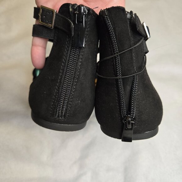 Torrid Womens Black Strappy Faux Suede Pointed Toe Flats Size 9.5 - Picture 5 of 8